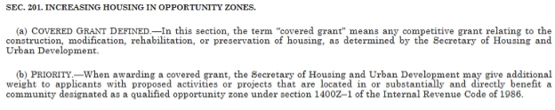 Screenshot of Section 201, Road to Housing Act