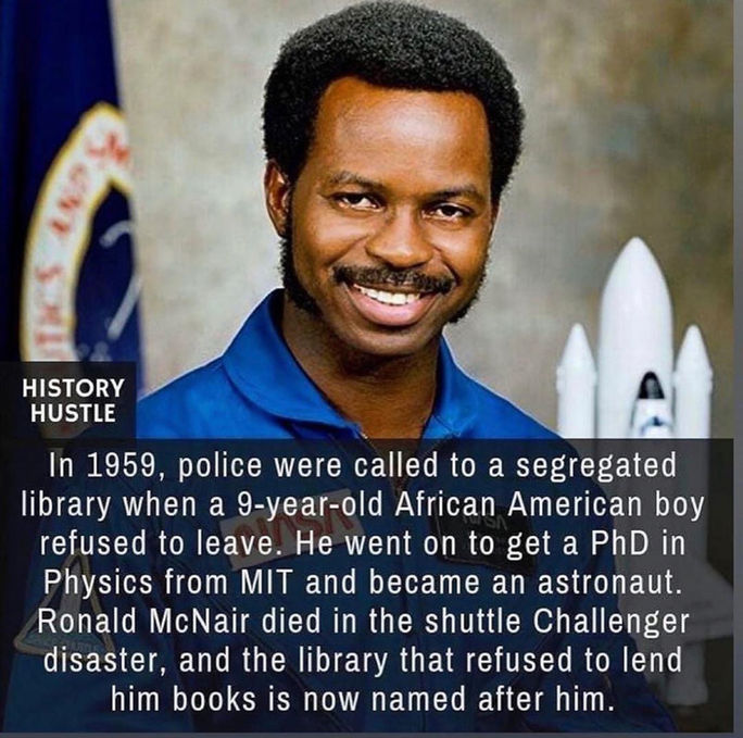 Black History month 2020. Ronald McNair.#Get Inspired.