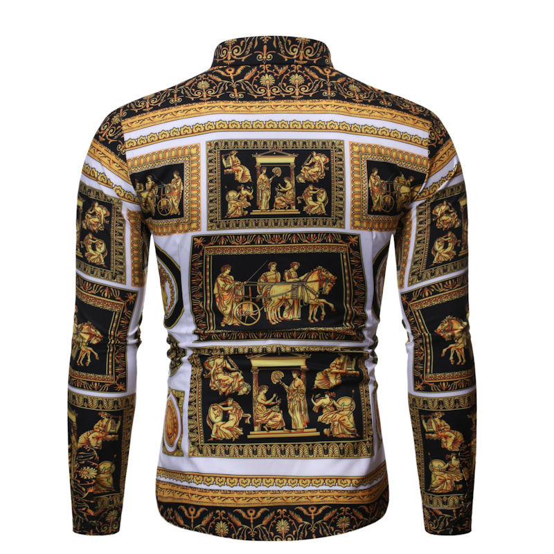 Miniatura: Casual Floral Long Sleeve Shirt for Men