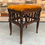Thumbnail: Edwardian turned spindle yellow upholstered stool
