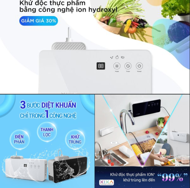Máy khử độc diệt khuẩn giải quyết vấn đề thực phẩm bẩn.
content media