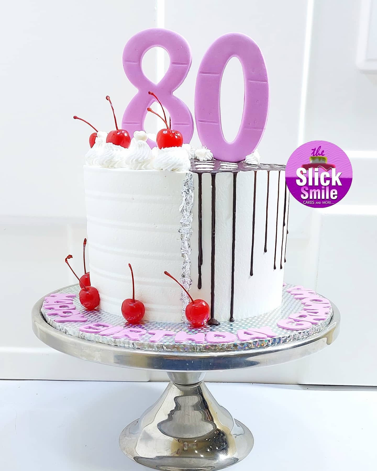 Personalized Milestone 80th birthday Cakes