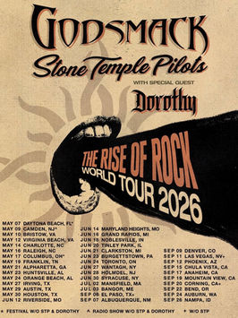 Godsmack - The Rise of Rock World Tour 2026 Poster