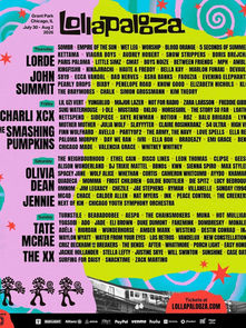 Lollapalooza 2026 Announces Massive Lineup Led by Charli XCX, Lorde, and More