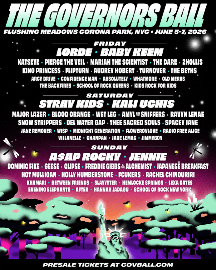 Governors Ball 2026 Lineup Announced