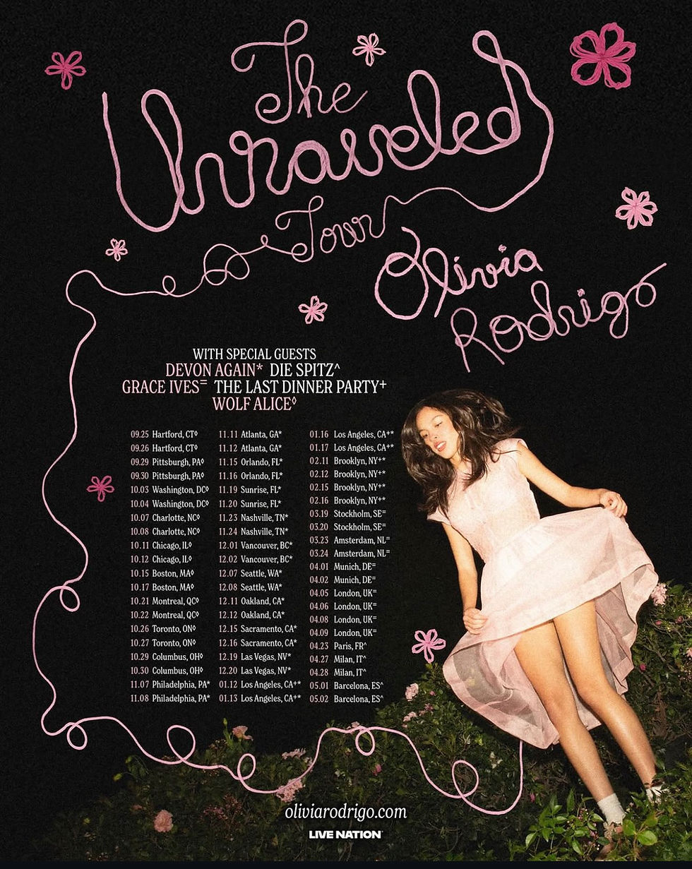 Olivia Rodrigo Announces “The Unraveled Tour” 2026–2027 Dates