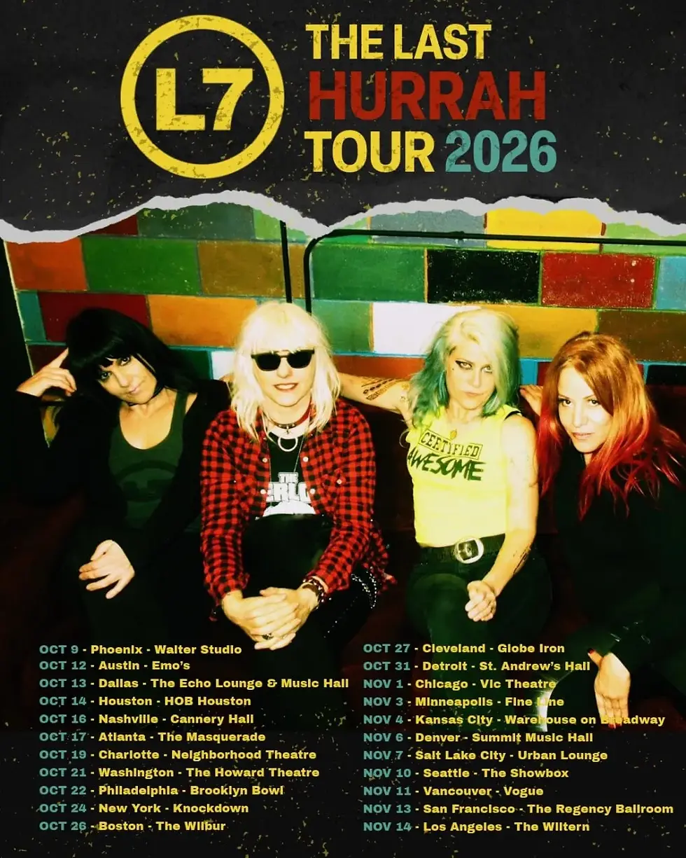 L7 Announce “The Last Hurrah Tour 2026” With Atlanta Stop at The Masquerade