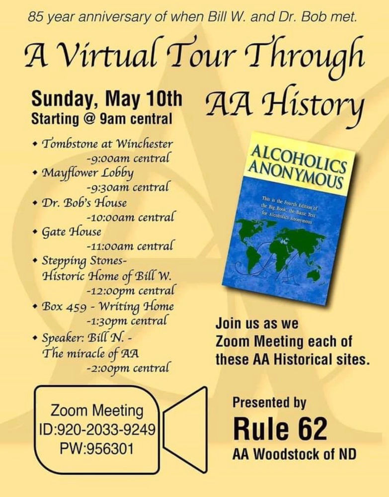 Zoom meeting on History of AA