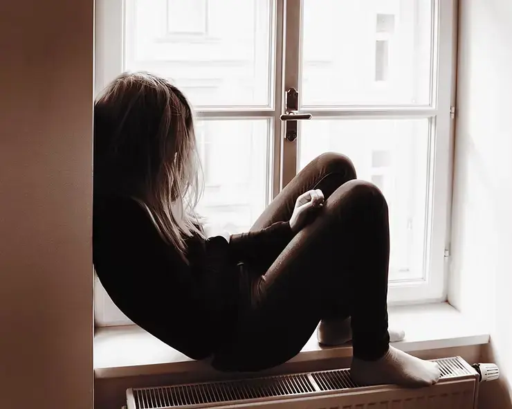 depresyona girmiş kadın