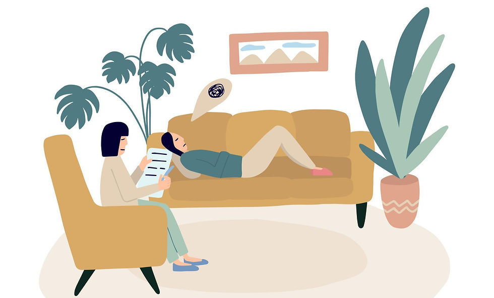 Illustration eines Therapiegesprächs – häufige Fragen zur Psychotherapie in Wien erklärt