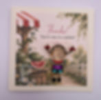 Mini thank you greeting card with watermelon enamel brooch and the sentiment, "Thanks! You're one in a melon!"