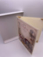 Blank cream-colored greeting card interior with space for a handwritten message.