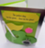 Top view of card w/ “The perfect day: Hit the ball... then hit the glass” and detachable “Putt Now. Wine Later.” ball marker