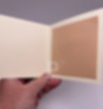 Blank interior of Signature Collection mini greeting card with coordinating purple writing panel.