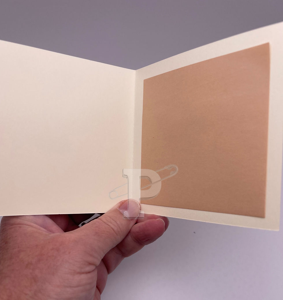 Thumbnail: Blank interior of Signature Collection mini greeting card with coordinating purple writing panel.