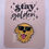 Thumbnail: Greeting card with golden retriever pin that reads, “Stay golden.”