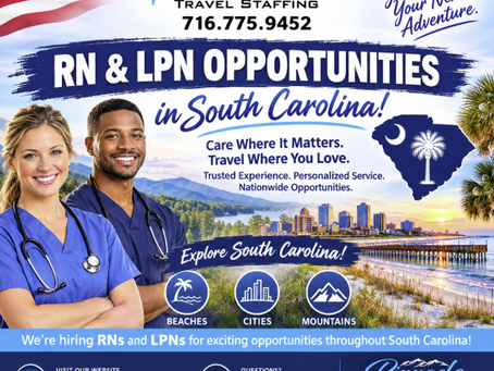 🌴 RN & LPN OPPORTUNITIES IN SOUTH CAROLINA! 🌴