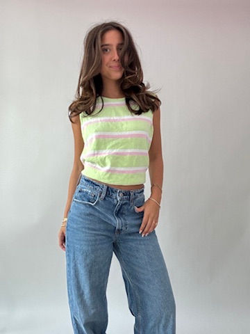 Thumbnail: Knit Multicolor Striped Tank