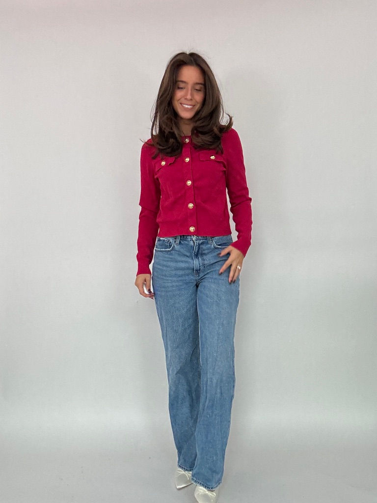 Thumbnail: Micheal Kors Pink Button Up Top
