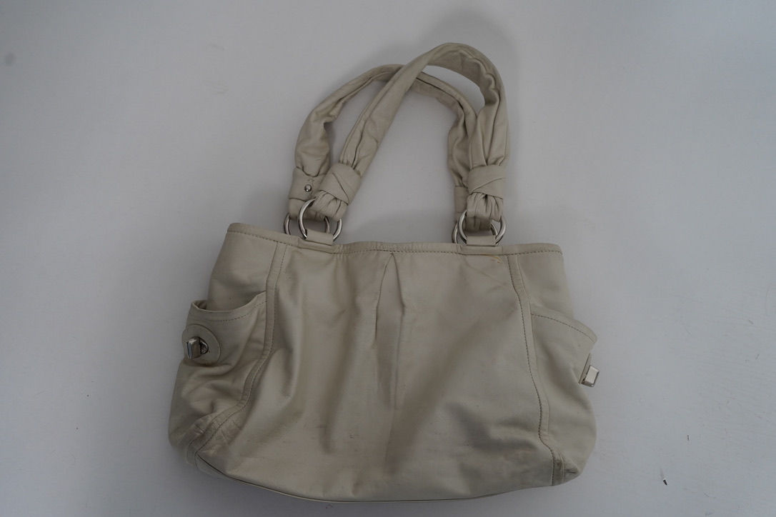 Coach Cream Leather Hobo Tote Bag