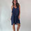 Thumbnail: Navy Ruffled Mini Dress
