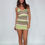 Thumbnail: Green Chevron Knit Midi Dress