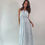Thumbnail: Blue Patterned Halter Maxi Dress