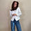 Thumbnail: Vintage White Silk Blazer