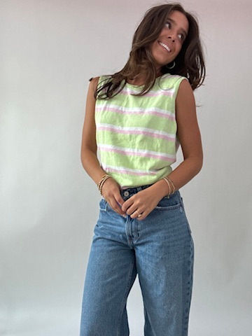 Thumbnail: Knit Multicolor Striped Tank