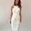 Thumbnail: Vintage White Halter Midi Dress