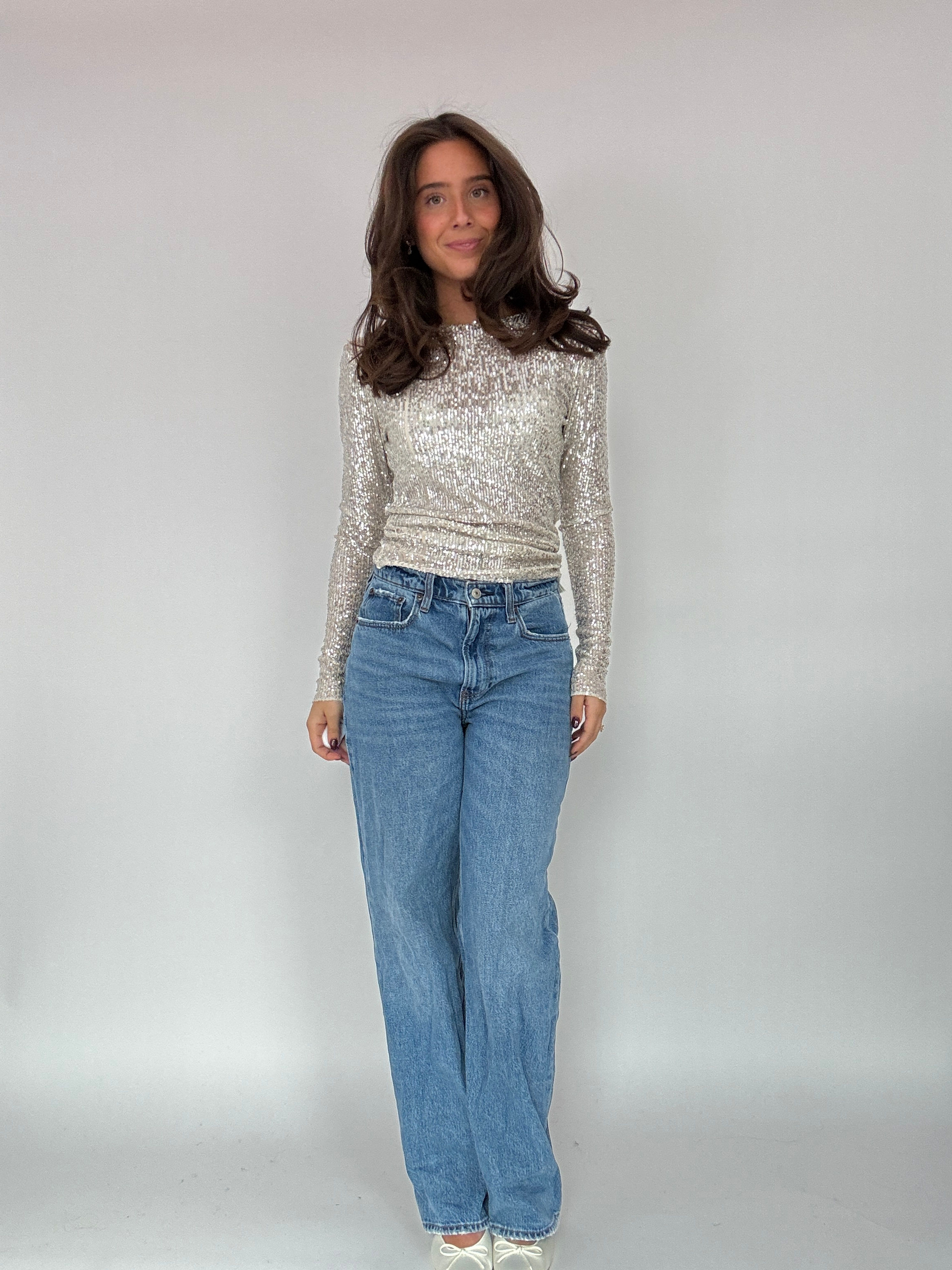 Free People Sequined Top