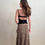 Thumbnail: Vintage Cheetah Ruffled Midi Skirt