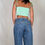 Thumbnail: Zara Mint Polka Dot Top