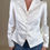 Thumbnail: Vintage White Silk Blazer