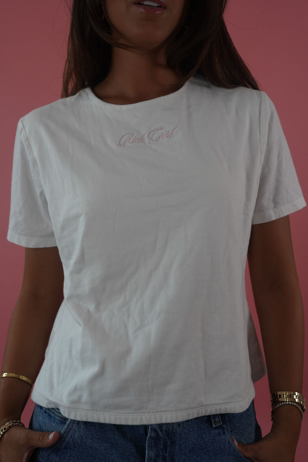 Thumbnail: Rich Girl Relaxed White Tee
