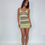 Thumbnail: Green Chevron Knit Midi Dress