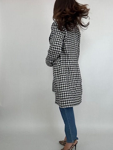 Thumbnail: B&W Houndstooth Button Up Coat