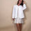 Thumbnail: Vintage White Button Up Blazer
