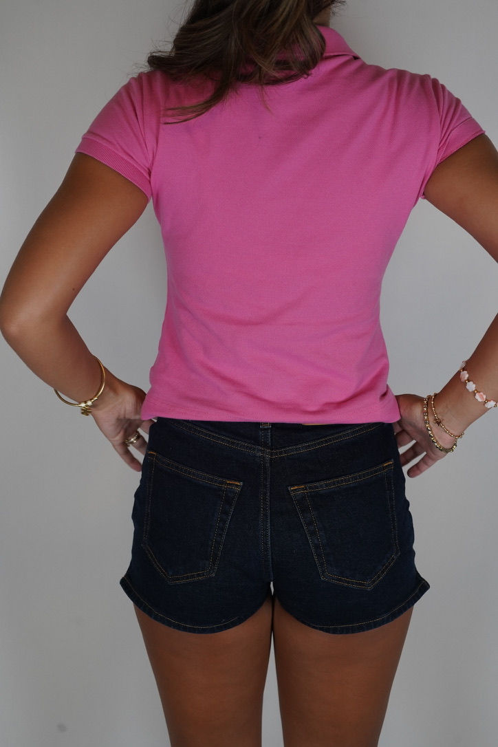 Thumbnail: Hot Pink Lacoste Baby Tee