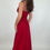 Thumbnail: Red Sequined Drop Waist Dress