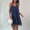 Thumbnail: Navy Ruffled Mini Dress