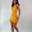Thumbnail: Yellow Crotchet Ruffled Mini Dress