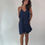 Thumbnail: Navy Ruffled Mini Dress