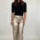 Thumbnail: Anthropologie Metallic Pants