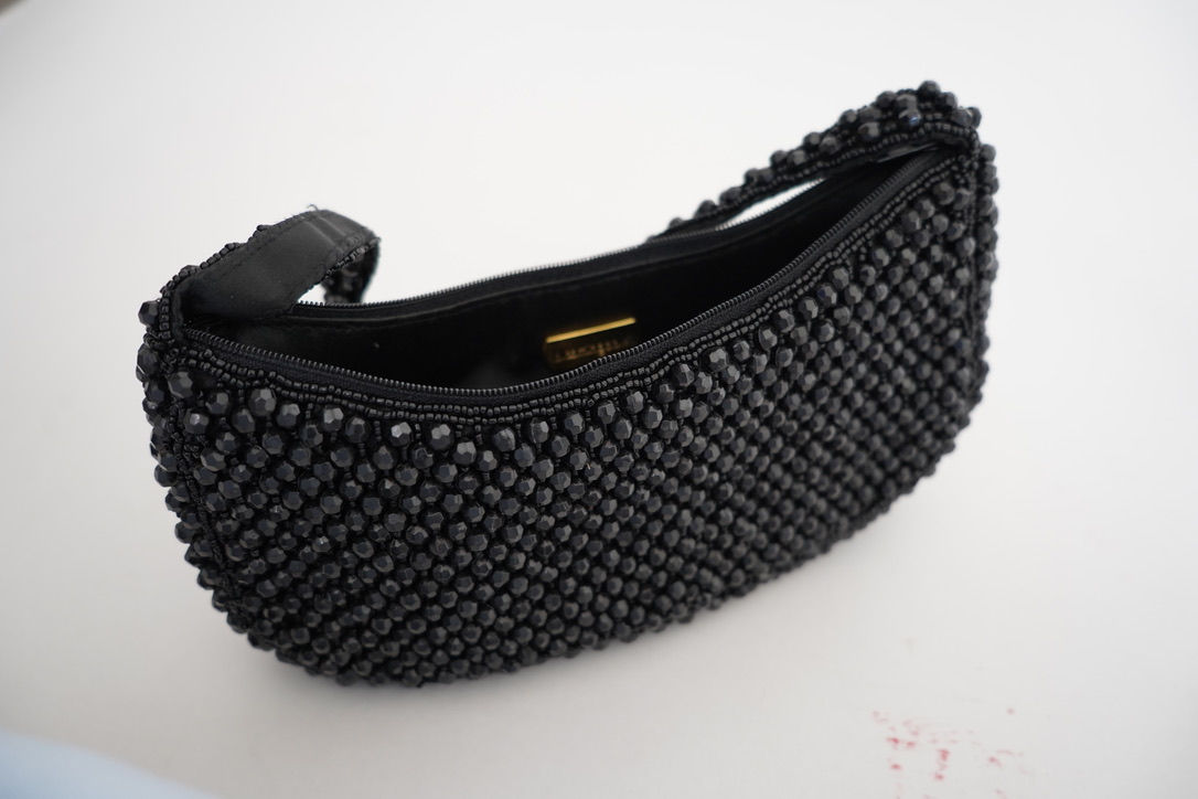 Black Beaded Handbag
