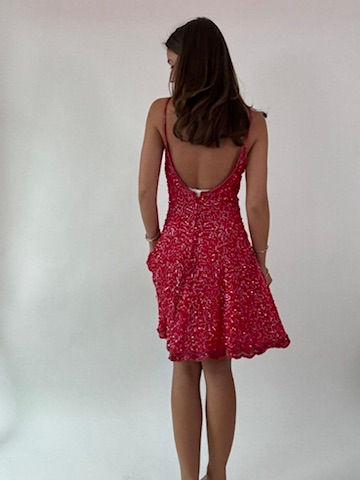 Thumbnail: Vintage Red Beaded Mini Dress Set