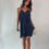 Thumbnail: Navy Ruffled Mini Dress
