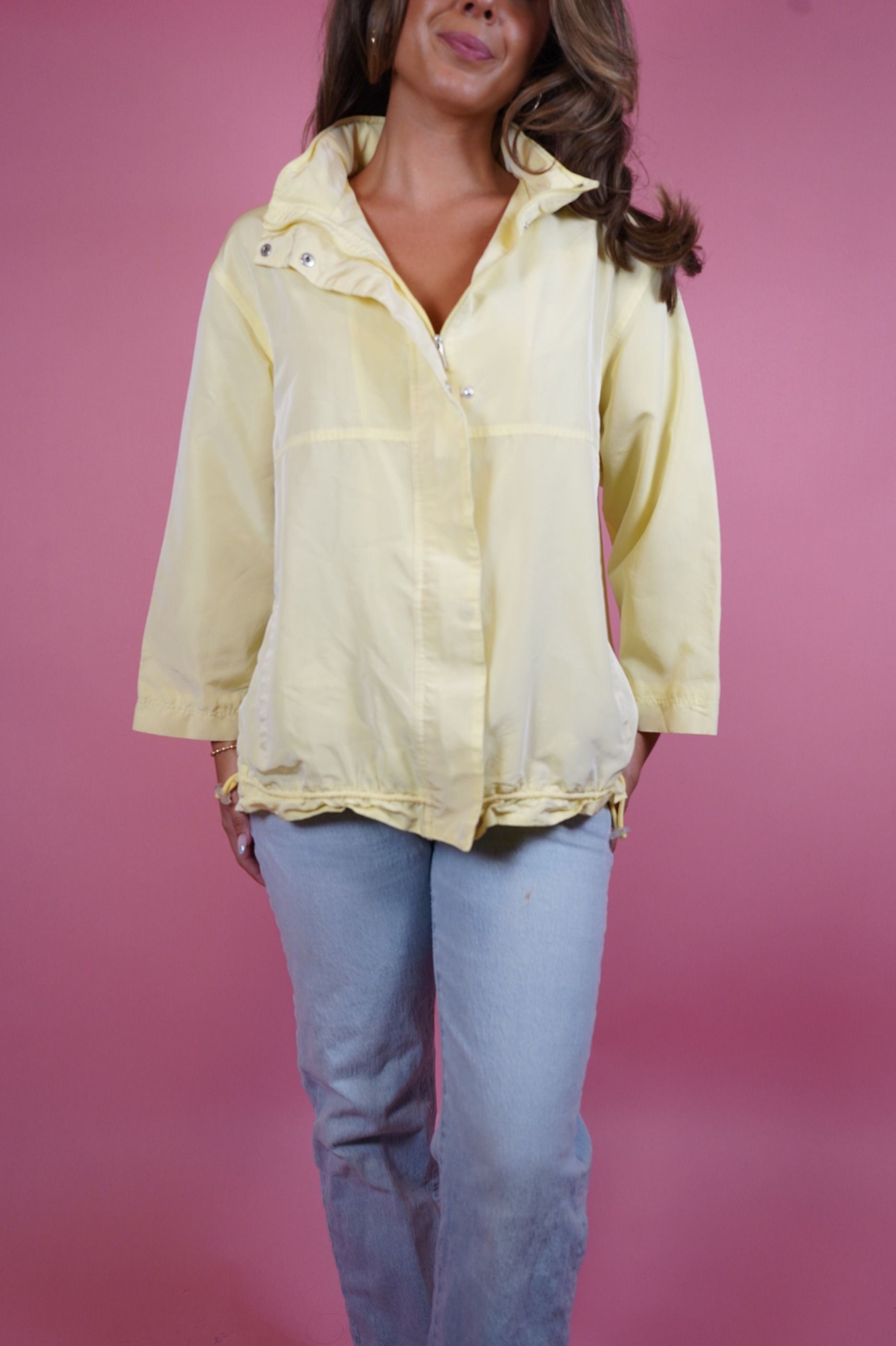 Vintage Pale Yellow Windbreaker