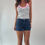 Thumbnail: The Loft Sailor Pocket Denim Shorts