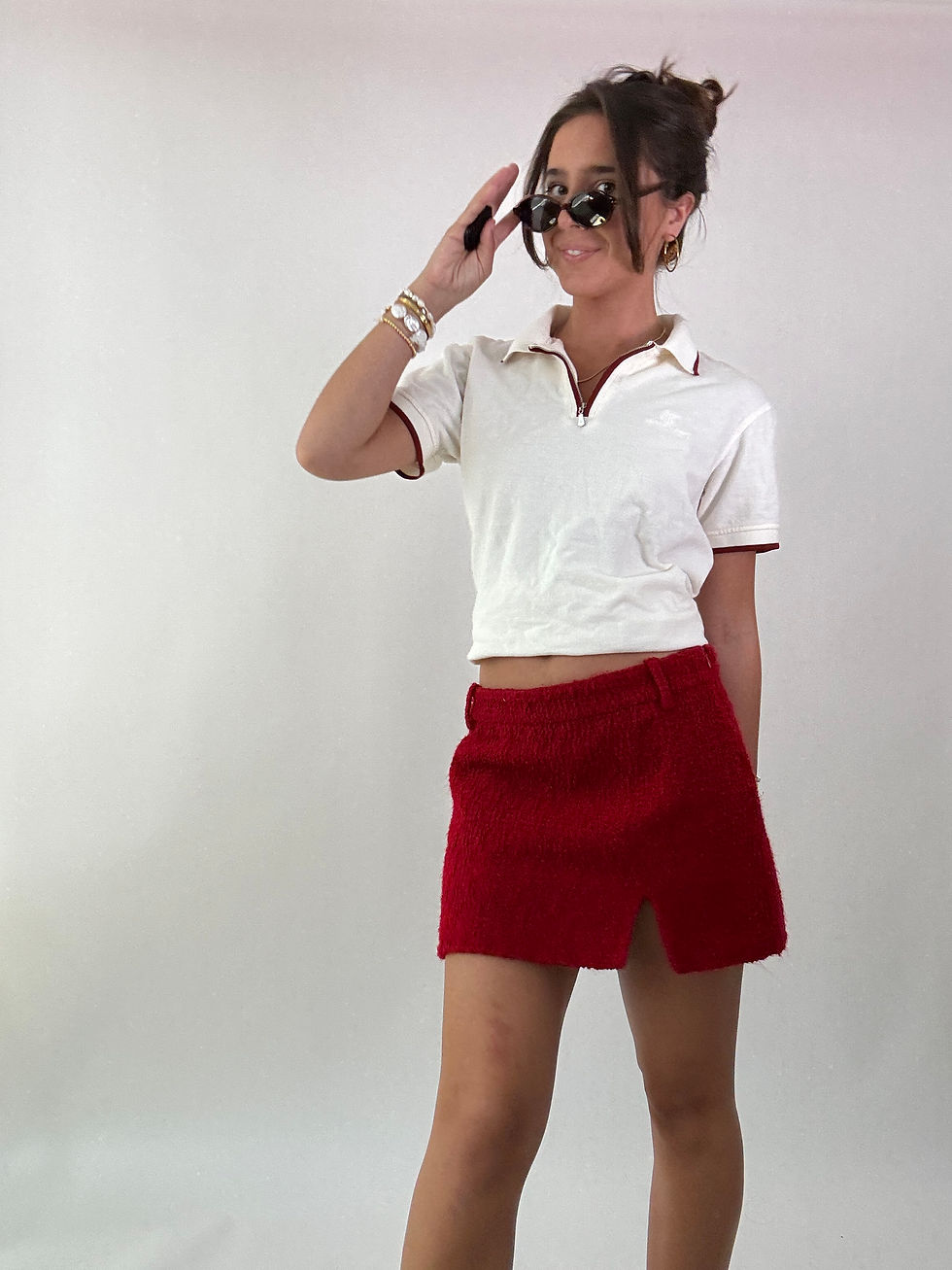 Thumbnail: Zara Tweed Mini Skirt